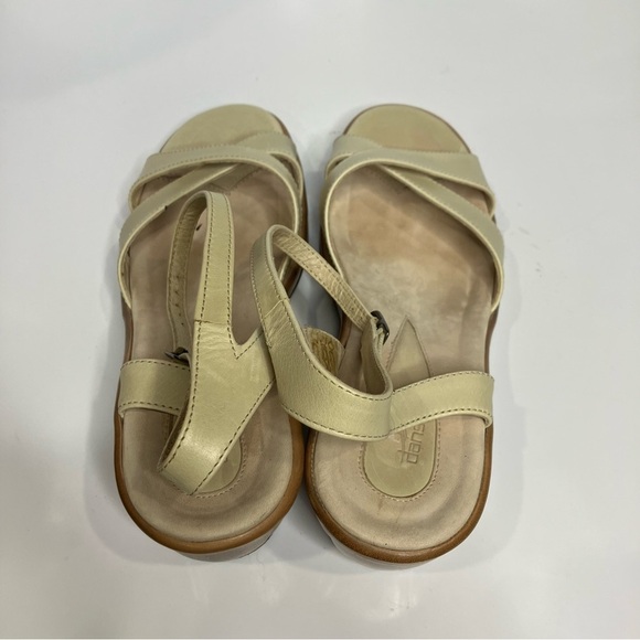Dansko Arabella cream leather sandals clog strappy women’s size 42 - Picture 6 of 9